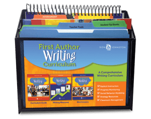 CrateStraightOn300x238 Building Wings Building Wings Folder organizer with First Author writing Curriculum in it