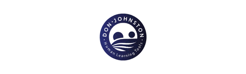 Moving Don Johnston logo with picture of a child in a mask, reading a book, that reads, "Believe in better."