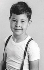 Black and white picture of Don Johnston when he was a young boy
