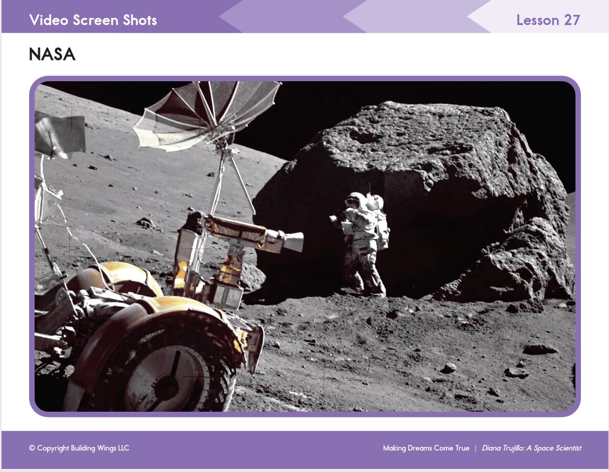 Readtopia Astronaut Readtopia Video screenshot of an astronaut on a rock in space, next to a satellite.