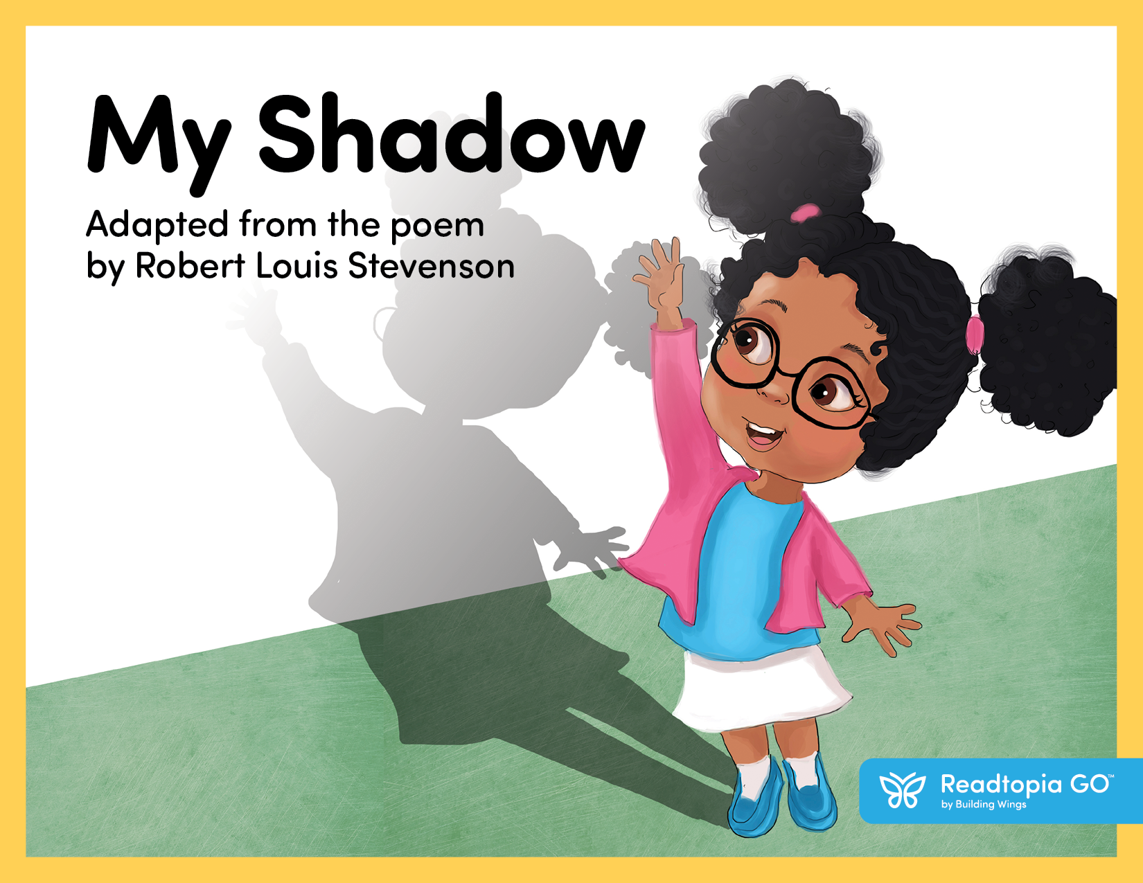 Cover of the book "My Shadow" from the ReadtopiaGO early literacy curriculum