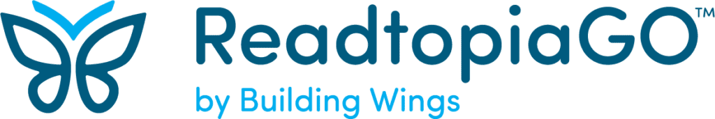 ReadtopiaGO Comprehensive Early Literacy Curriculum Logo - Building Wings - Building Wings