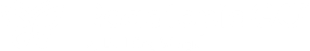 ReadtopiaGO by Building Wings logo with butterfly icon on a green background